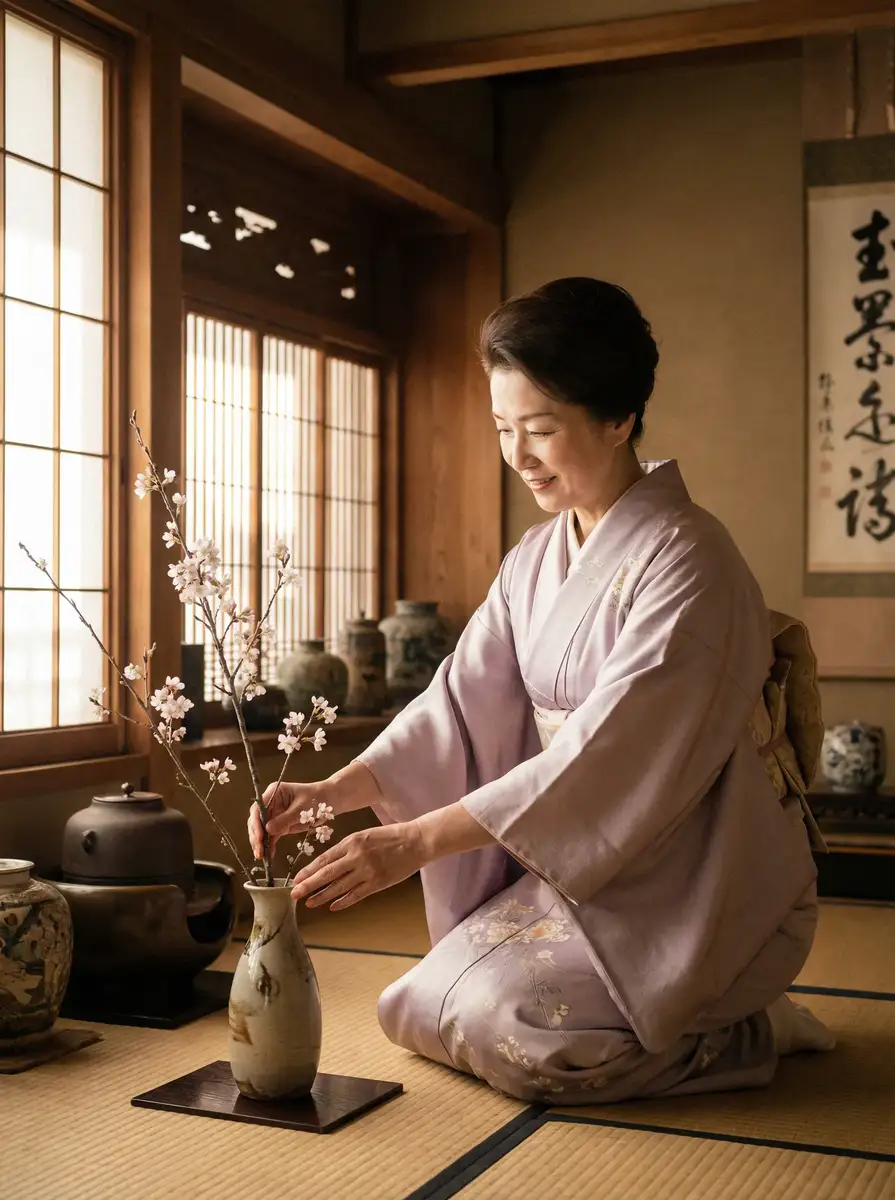 一位优雅的 四虎传媒-四虎传媒免费在线观看|每日最新影视剧资源 在和室中插花